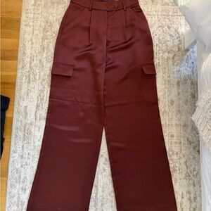 Express Burgundy Wide Leg Pants